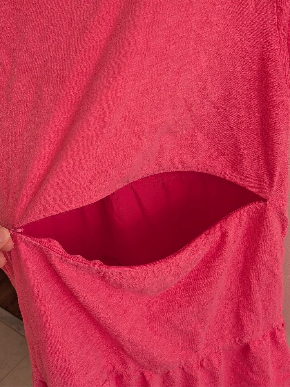 Nursing Queen Breastfeeding Pink Short Sleeve Tiered Tee - Picture 5 of 6